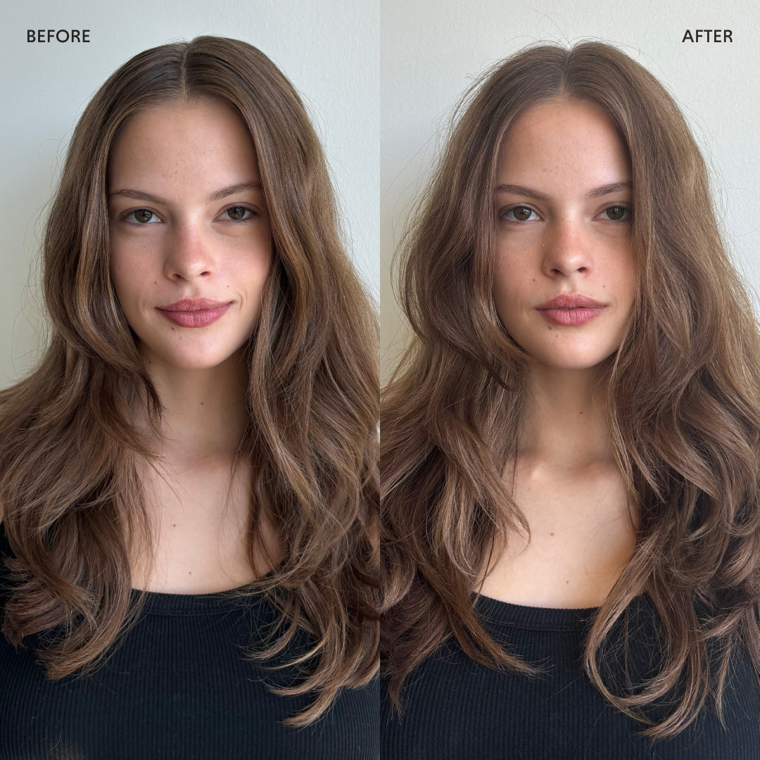 before and after TheDryShampoo