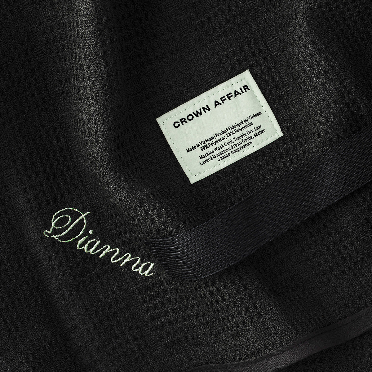 The Towel Embroidery | black | green