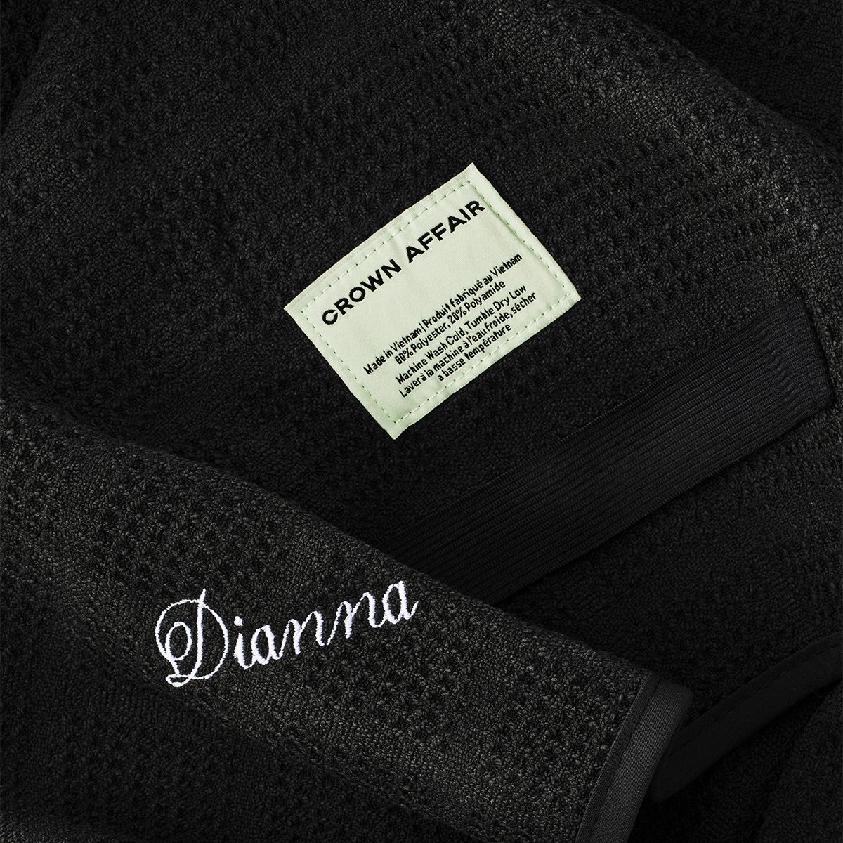 The Towel Embroidery | black | white