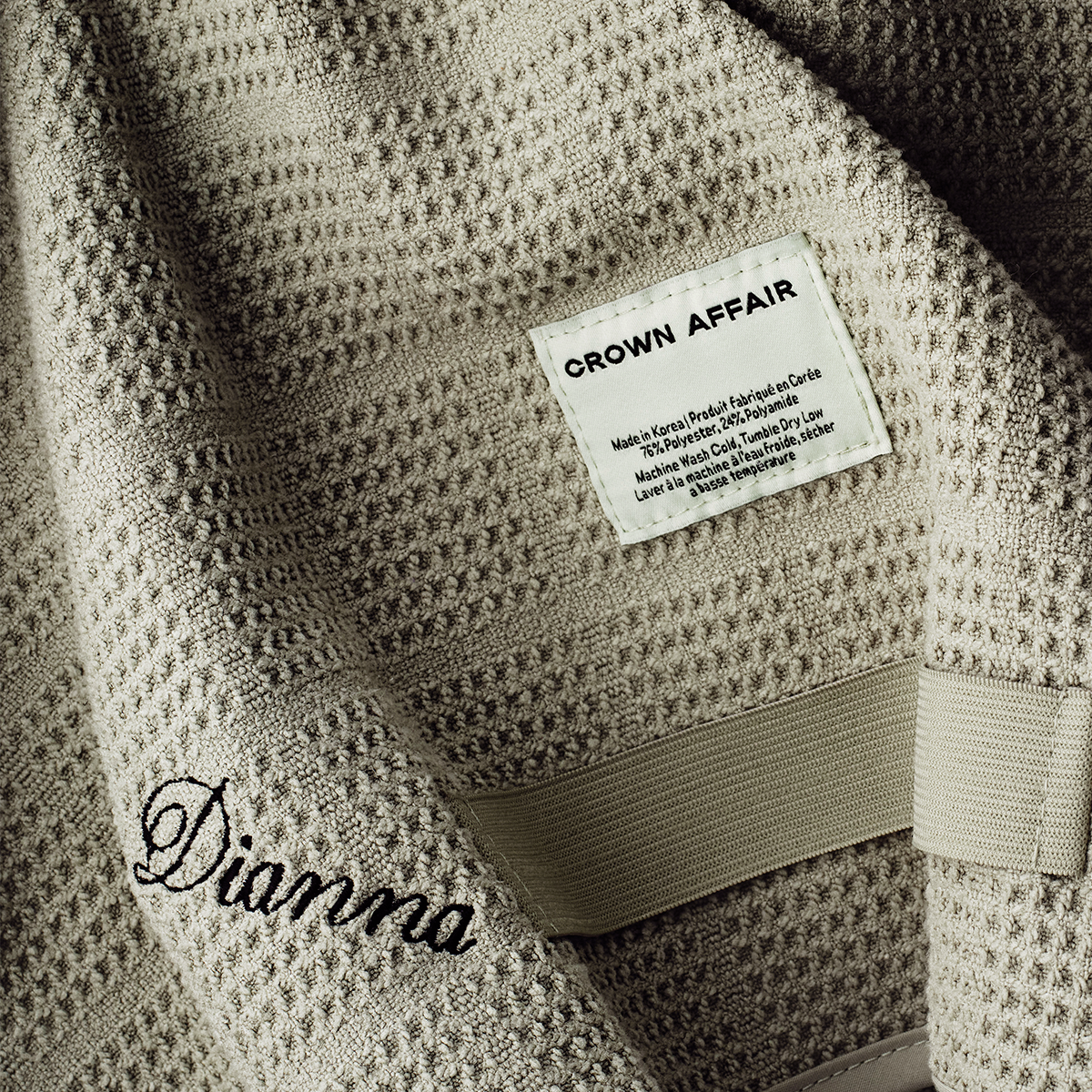 The Towel Embroidery | green | black